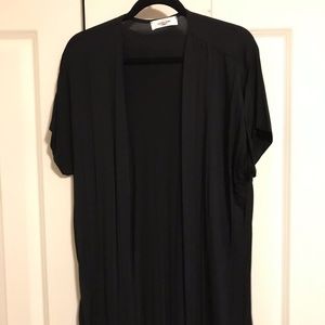 Black Short Sleeve Kimono